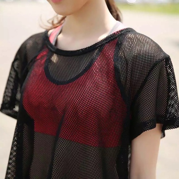 Summer Women Short Sleeve Hollow Out Top - Picture 2 of 5